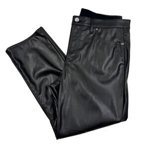 GAP Vintage Slim High-Rise Faux Vegan Leather Chic Rocker Biker Pant Women's 16S
